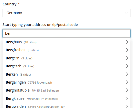 Magento 2 - Address Autocomplete API