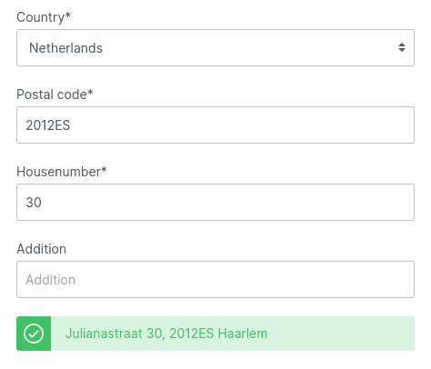 Shopware 6 - Dutch Postcode API