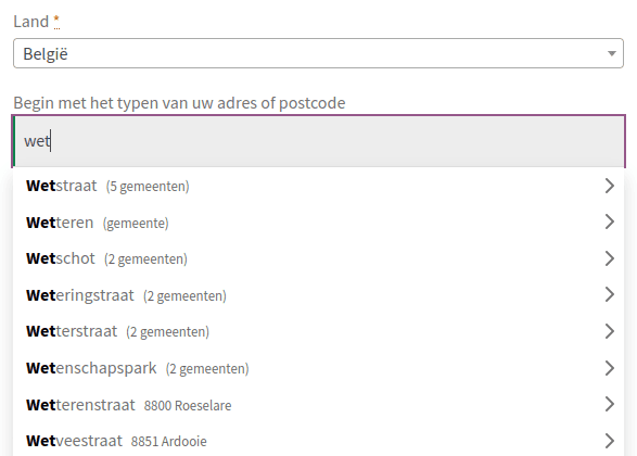 WooCommerce - Address Autocomplete API